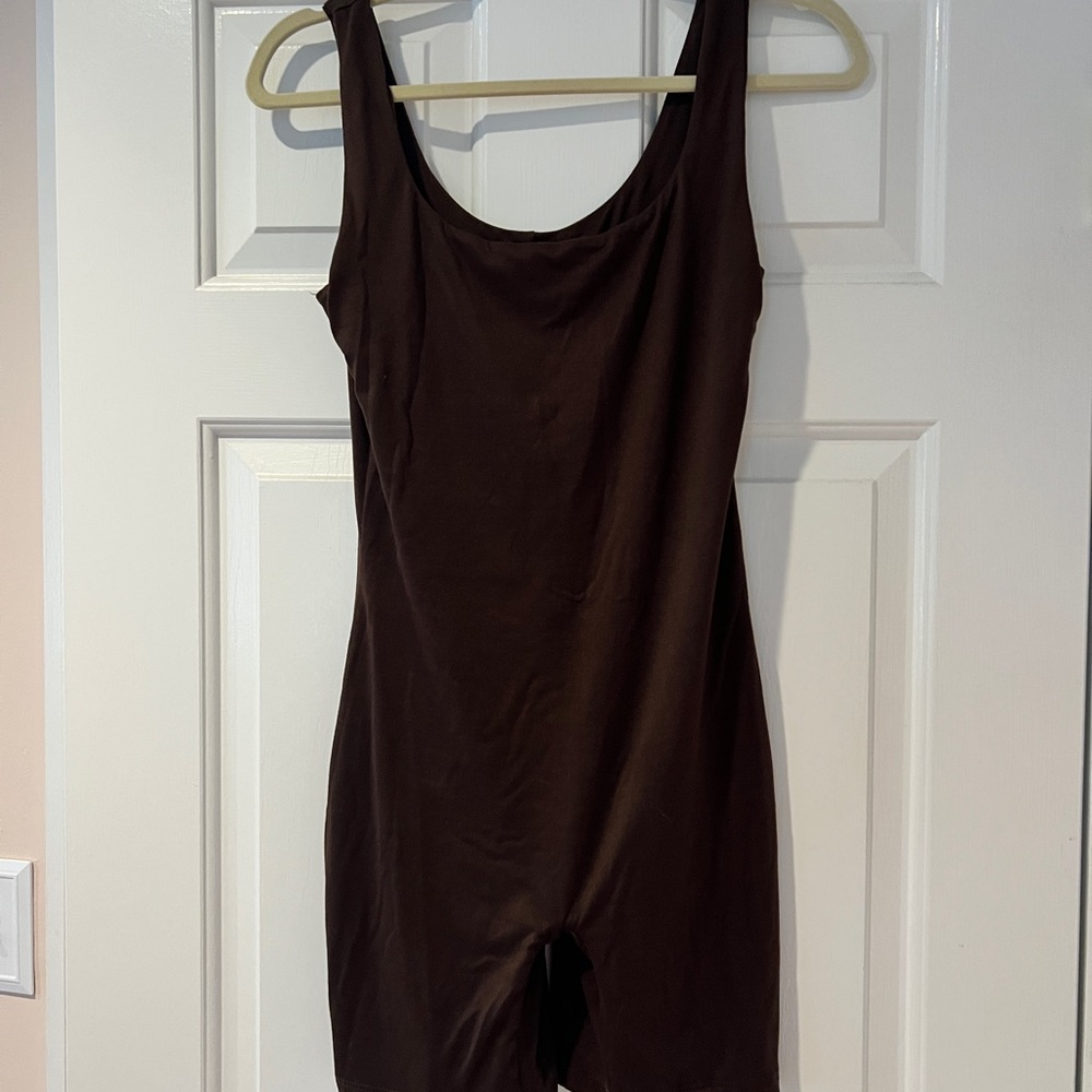 Brown Sleeveless Bodysuit